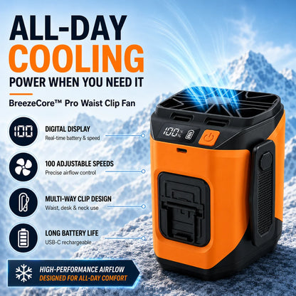 Ventilador de clip para cintura BreezeCore™ Pro